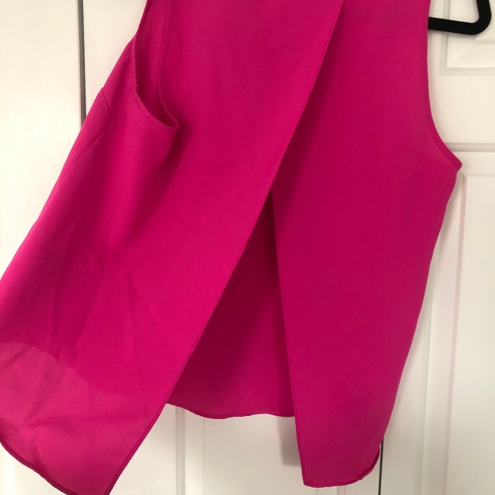 Neon Pink Open Back Top